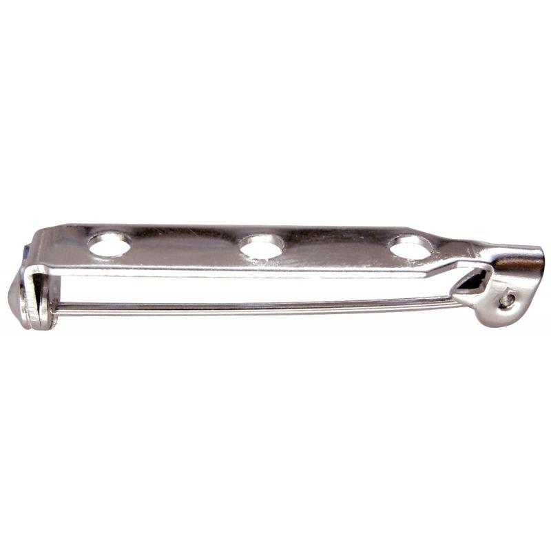 Image de  Sachet de 20 attaches broche à coller ou à coudre argent longueur 32 mm modèles nickelés 