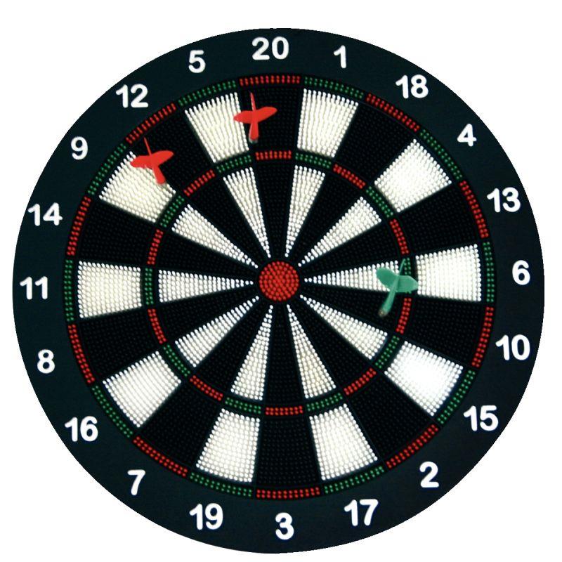 Image de  Cible de jeu diamètre 40cm avec 6 fléchettes en PVC 