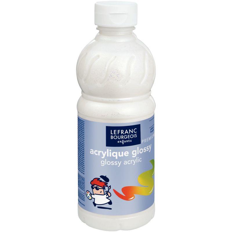 Image de  Flacon 500ml de vernis acrylique Glossy Lefranc Bourgeois, finition pailletée 