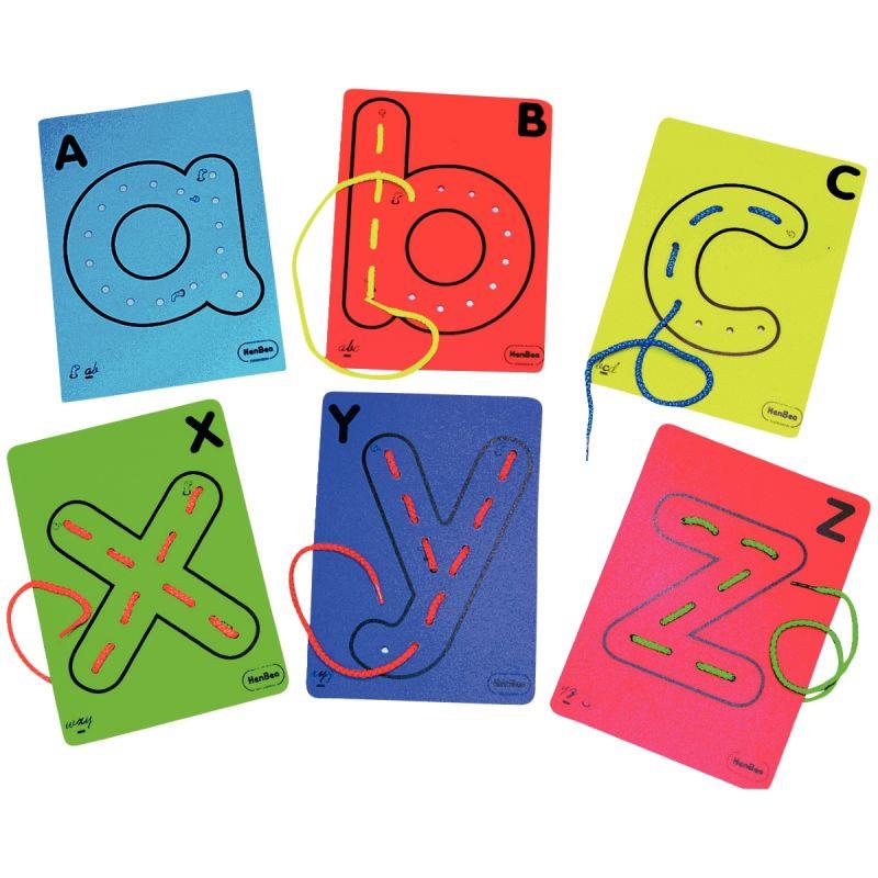 Image de  Valisette de 26 lettres à lacer en minuscule 