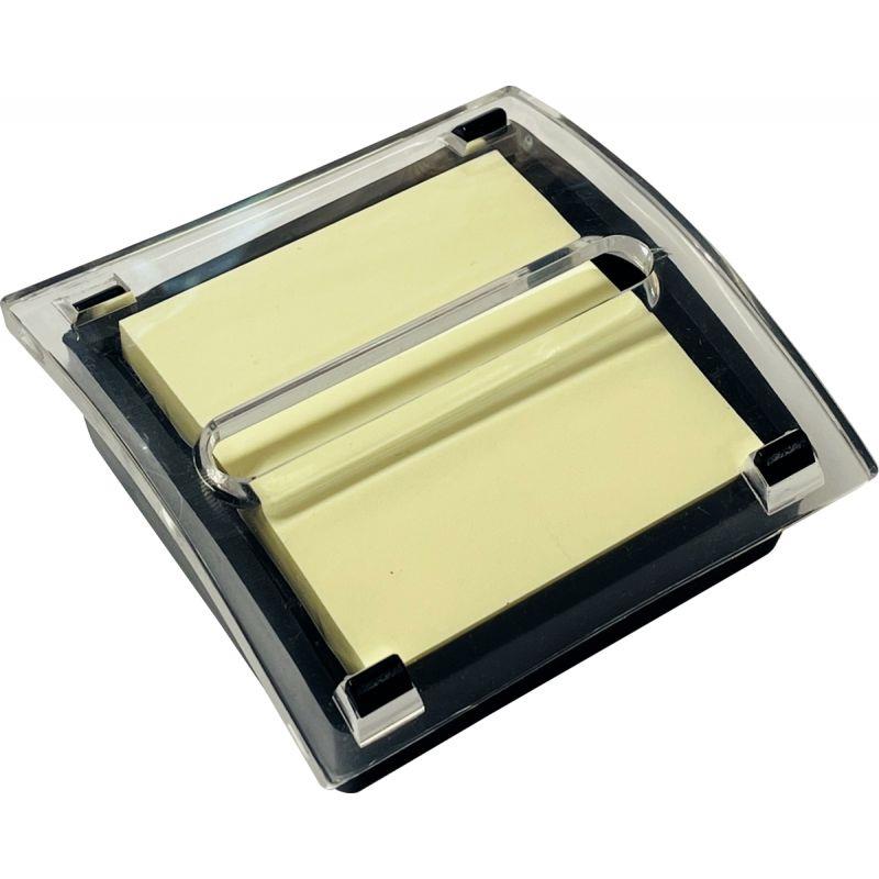 Image de  Dévidoir noir avec bloc notes en Z repositionnables format 76 x 76 mm 