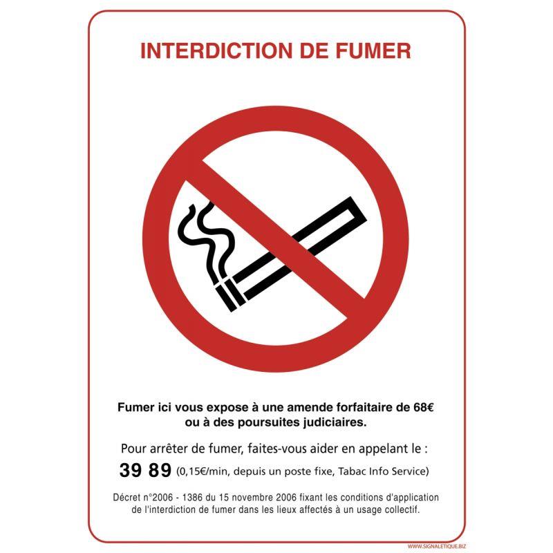 Image de  Panneau interdit de fumer 15x21cm 