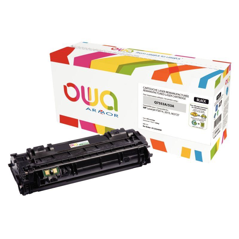 Image de  OWA cartouche laser noire remanufacturée compatible HP 53A (Q7553A) 