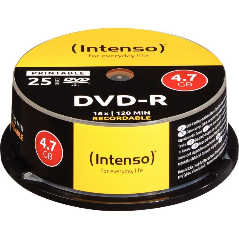 Image de  Spindle de 25 DVD-R imprimable Intenso 4,7 Go 16X 