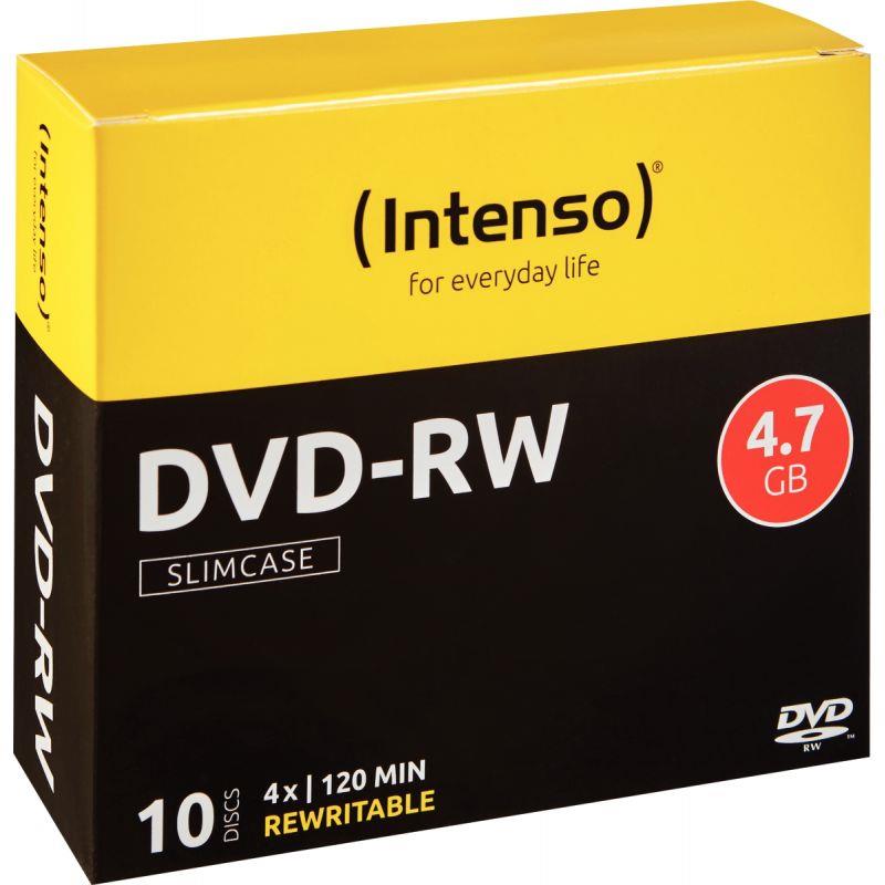 Image de  Paquet de 10 DVD-RW Intenso 4,7 Go 4X 