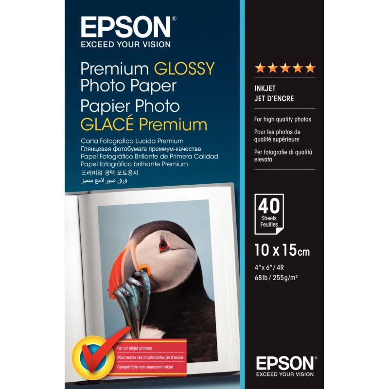 Image de  Paquet de 40 feuilles de papier photo premium glacé marque Epson format A6 (10 X 15 cm) 255g 