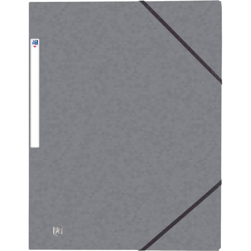 Image de  Chemise 3 rabats à élastiques TOP FILE+ en carte lustrée 4/10ème 390g, gris 