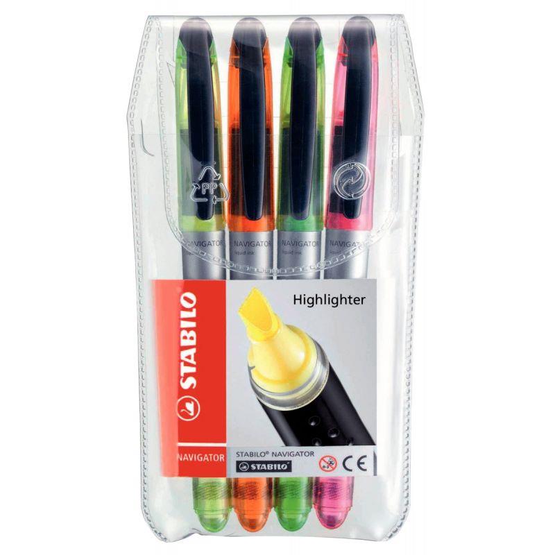 Image de  Pochette de 4 surligneurs Navigator assortis 