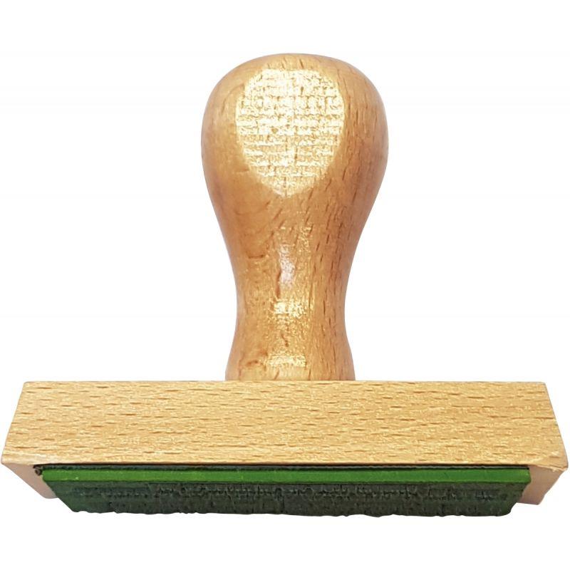 Image de  Timbre monture bois, avec texte 8 lignes 