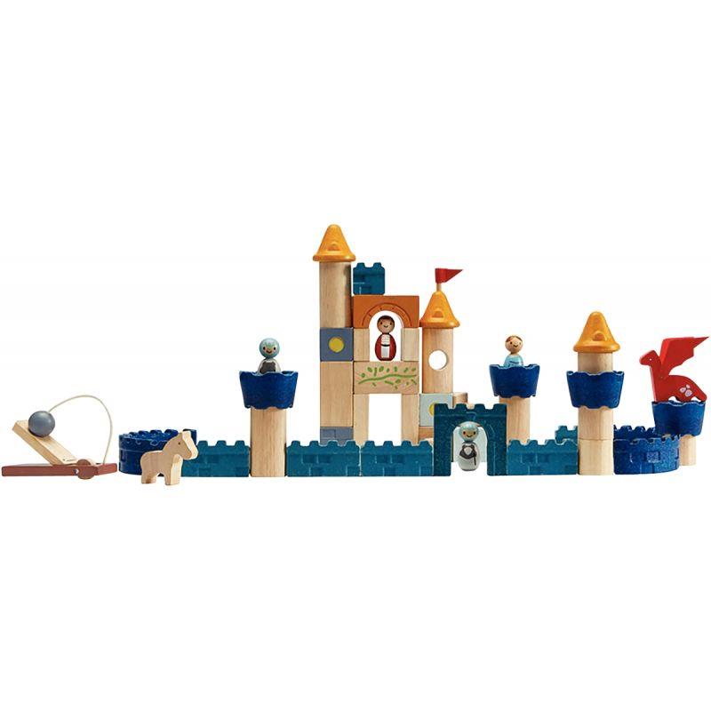 Image de  Blocs château en bois PLAN TOYS, 47 pièces 