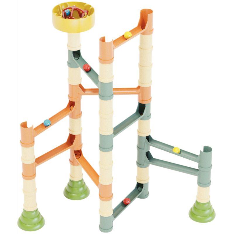 Image de  Circuit de billes Migoga PLAYBIO, 49 pièces 