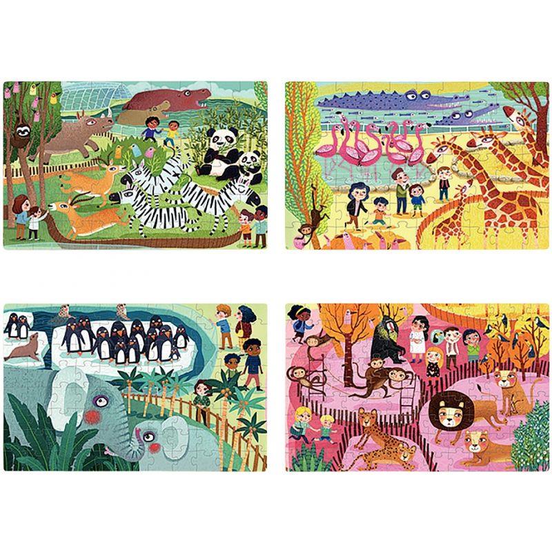 Image de  Coffret de 4 puzzles progressifs, les animaux du zoo 
