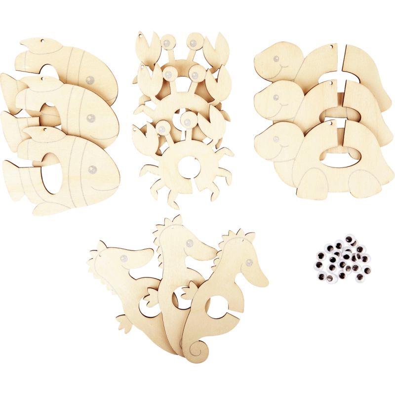 Image de  Boîte de 12 animaux marins pompons à faire 