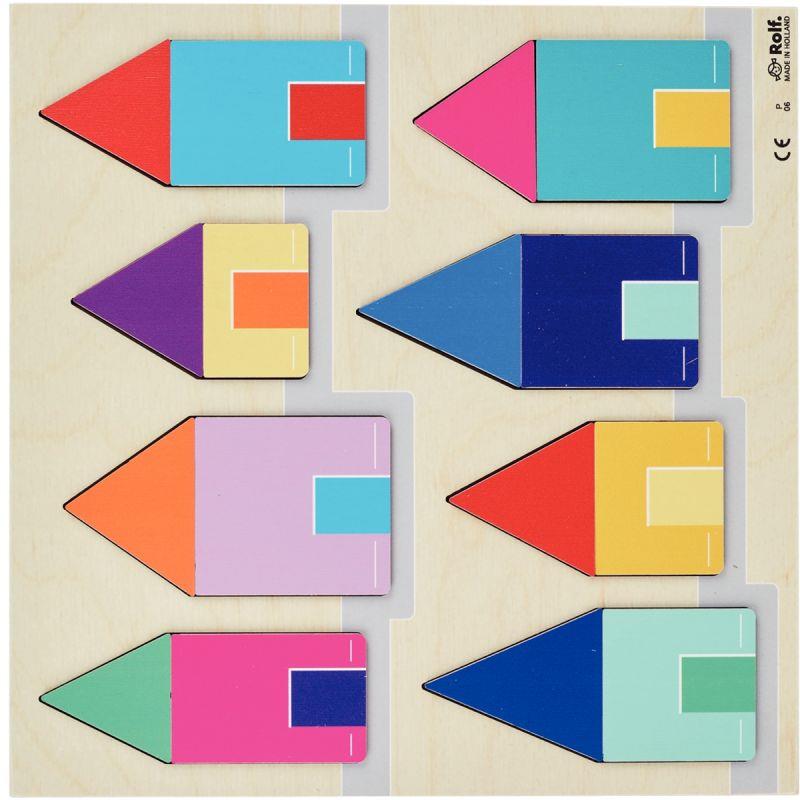 Image de  Puzzle maisons colorées 16 pièces 