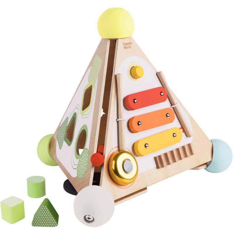 Image de  Pyramide d''activités sensorielles en bois 