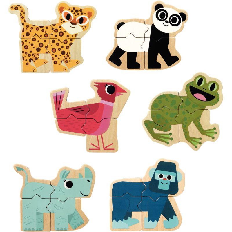 Image de  Lot de 6 puzzles magnétiques MIXANIMO, 24 pièces 