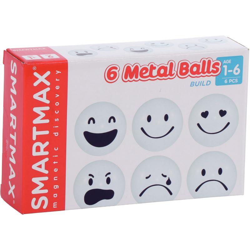 Image de  Boite de 6 boules magnétiques expressions du visage SMARTMAX 