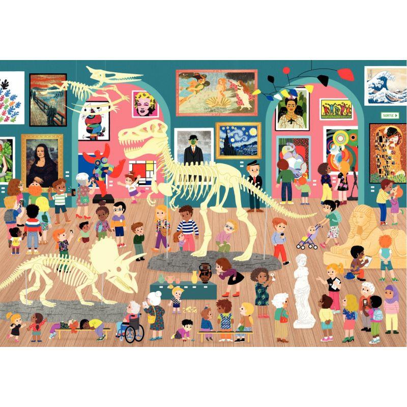 Image de  Puzzle en bois d''environ 50 pièces, visite au musée 