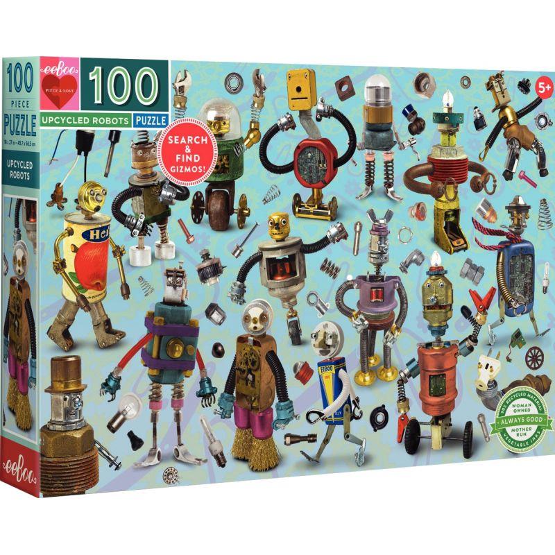 Image de  Puzzle de 100 pièces EEBOO, les robots recyclés 