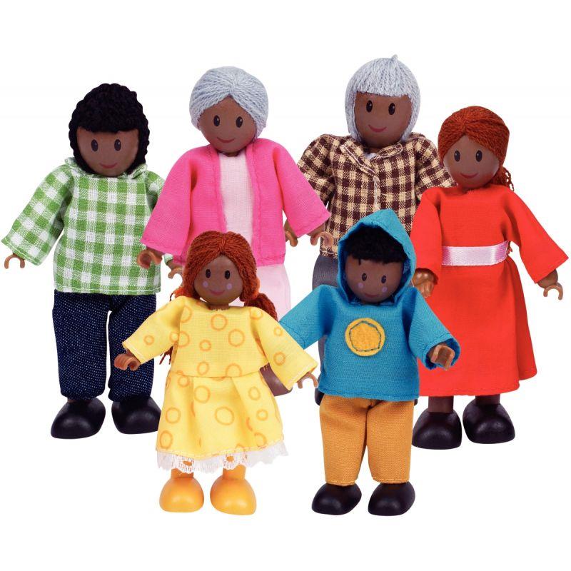 Image de  Famille de 6 poupées afro-américaines 