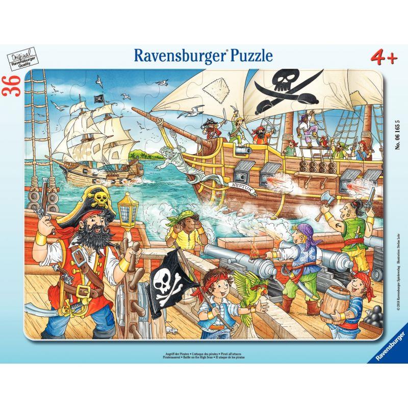 Image de  Puzzle à cadre 36 pièces, l''attaque des pirates 