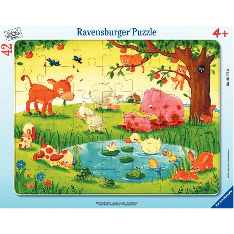 Image de  Puzzle à cadre 42 pièces, les petits animaux 