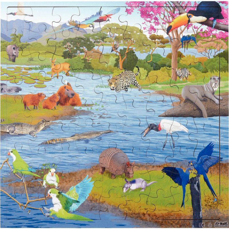 Image de  Puzzle de 81 pièces en bois, zone humide 