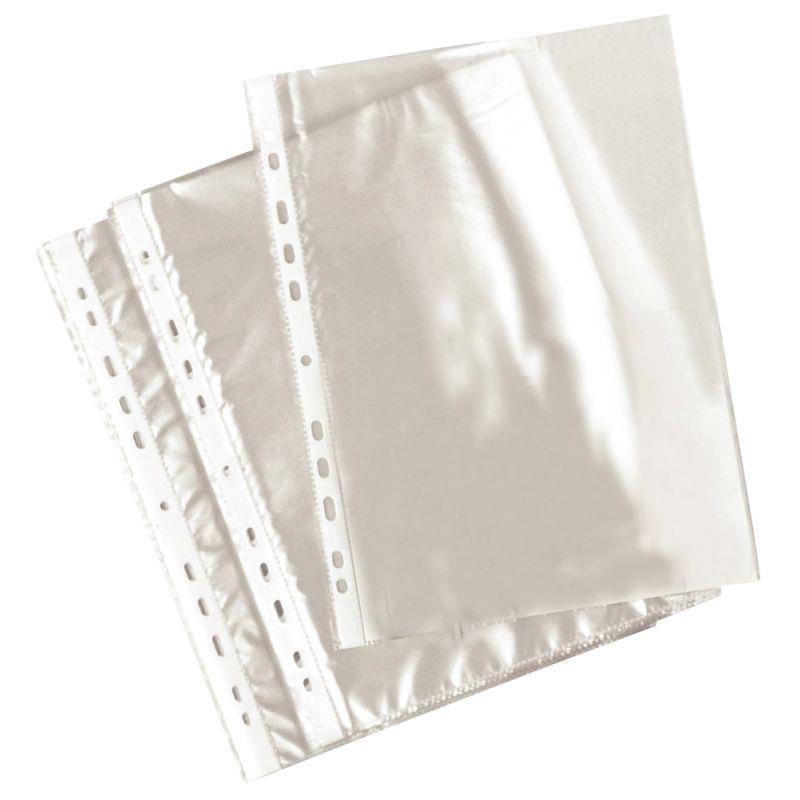 Image de  Sachet de 100 pochettes perforées en polypropylène lisse 5/100ème 