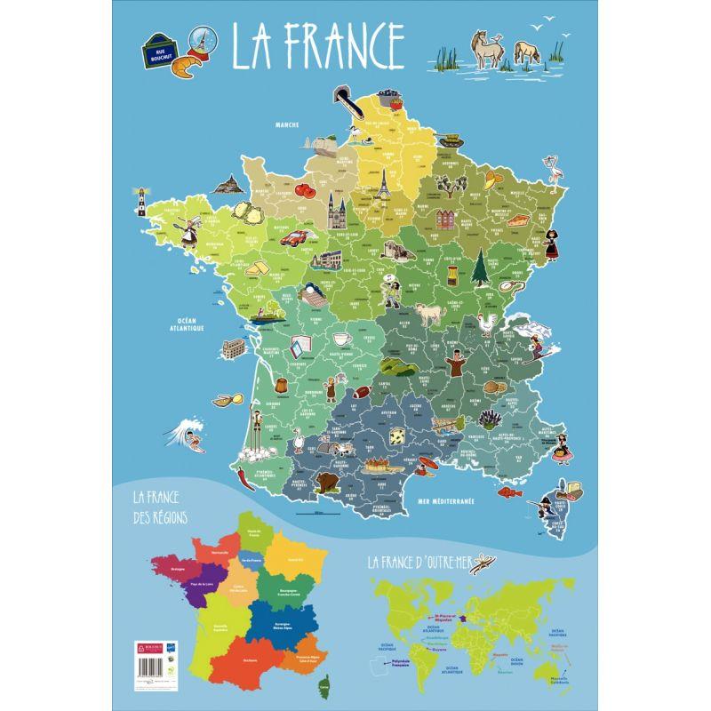 Image de  Poster en PVC 76x52cm la France 