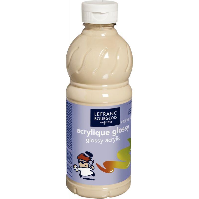 Image de  Flacon 500ml d''acrylique Glossy Lefranc Bourgeois, pêche 
