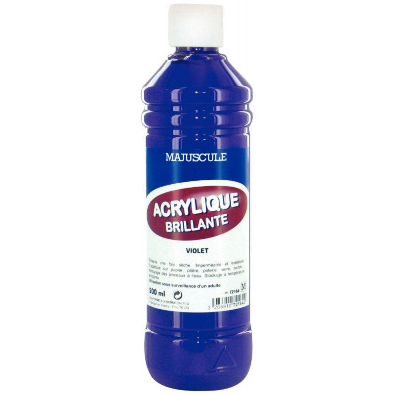 Image de  Flacon de 500 ml de peinture acrylique brillante MAJUSCULE violet 