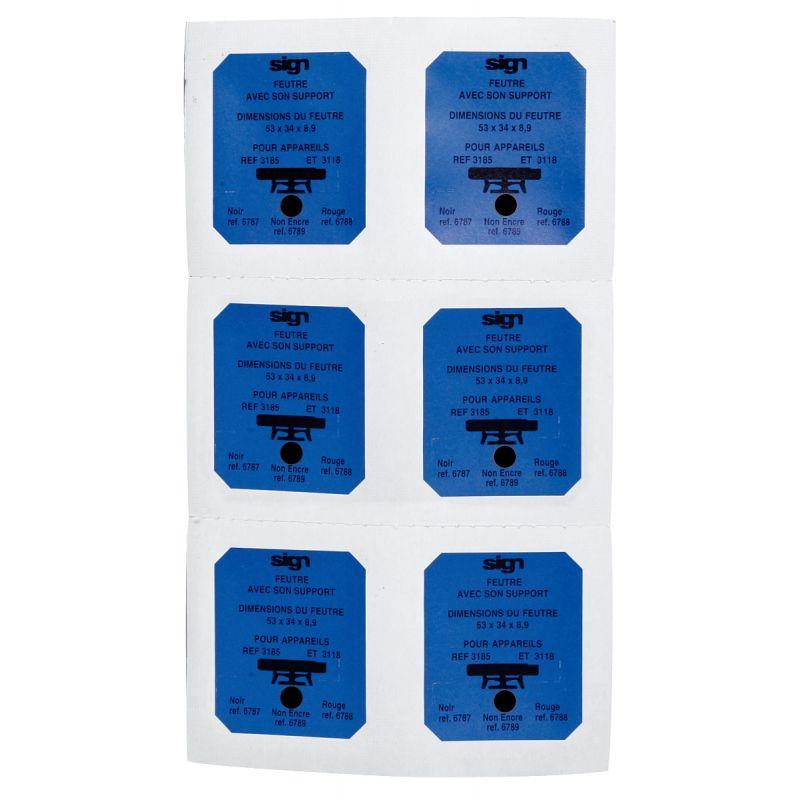 Image de  Blister de 6 recharges pré-encrées noir M6787 