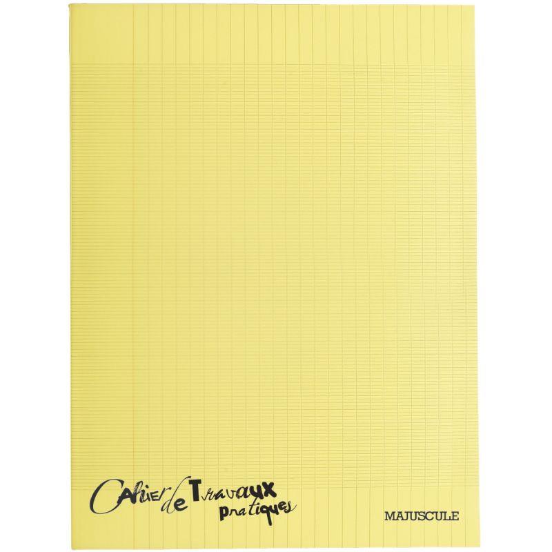 Image de  Cahier travaux pratiques MAJUSCULE, piqûre 96 pages, 24x32 cm, seyès/uni blanc, couverture polypro 