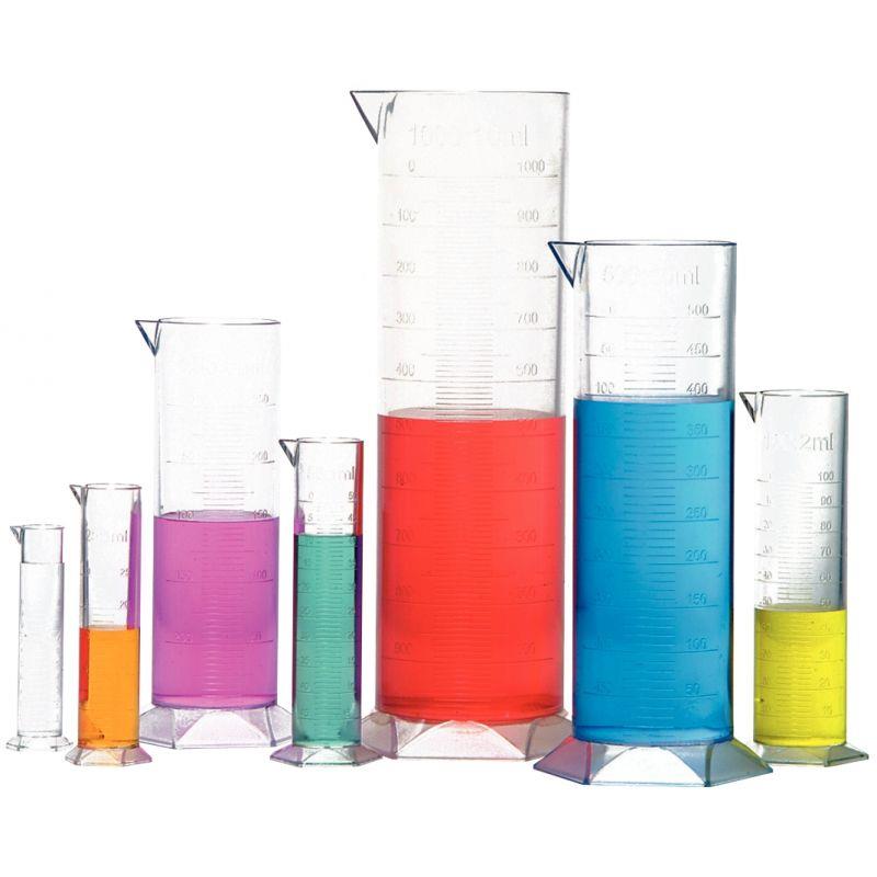 Image de  Lot de 7 éprouvettes plastiques transparentes 