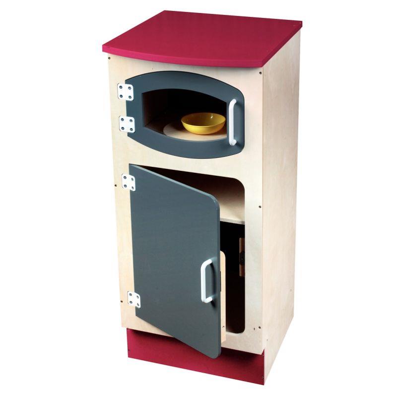 Image de  Colonne frigo et micro-ondes en bois 
