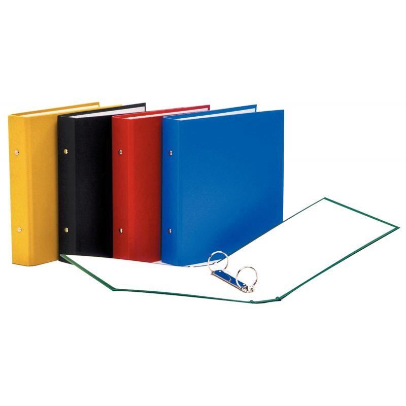 Image de  Classeur 2 anneaux en carton plastifié, format 17x22 cm, dos 4 cm, coloris assortis 