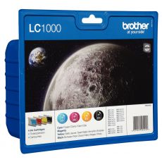 Image de  Brother LUNE lot 4 cartouches jet d''encre noire, cyan, magenta et jaune authentique (LC1000VALBP) 