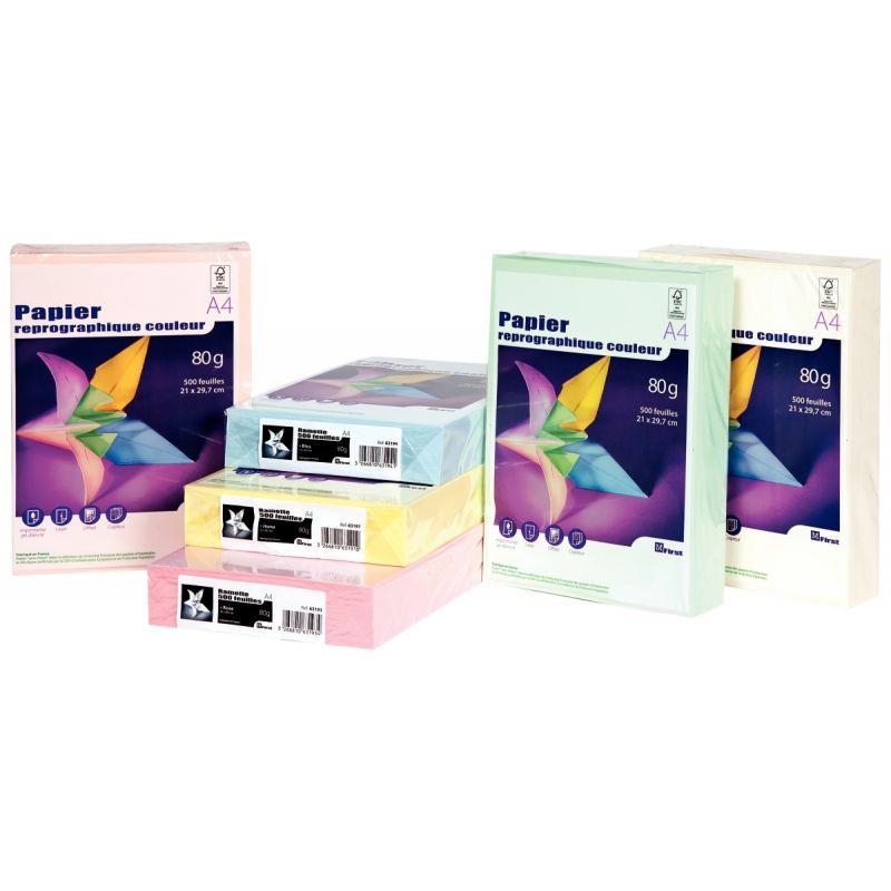 Image de  Ramette de 500 feuilles de papier 80g de format A4 ivoire FIRST 