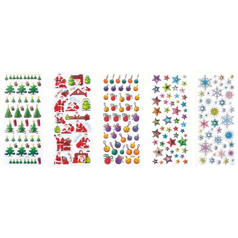 Image de  Pochette de 420 stickers 3D thème Noël assortis 