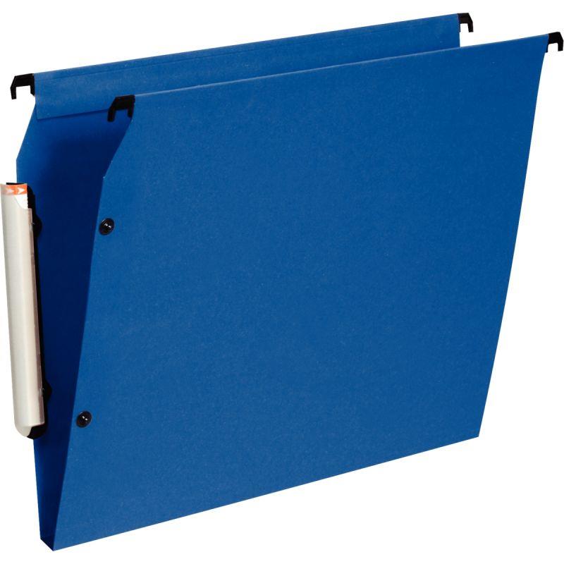 Image de  Paquet de 10 dossiers suspendus pour armoires, en polypropylène, dos 15 mm, bleu 