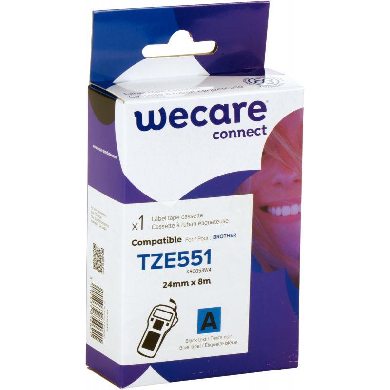 Image de  Recharge BROTHER TZE noir sur bleu 24 mm 