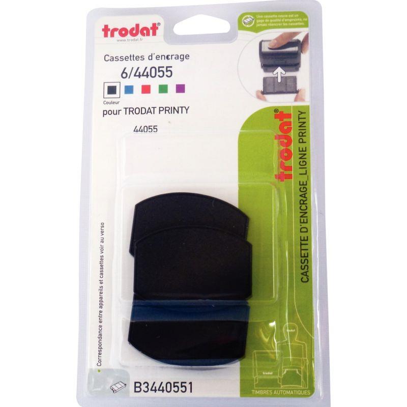Image de  Blister de 3 recharges trodat 44055 encre noir 
