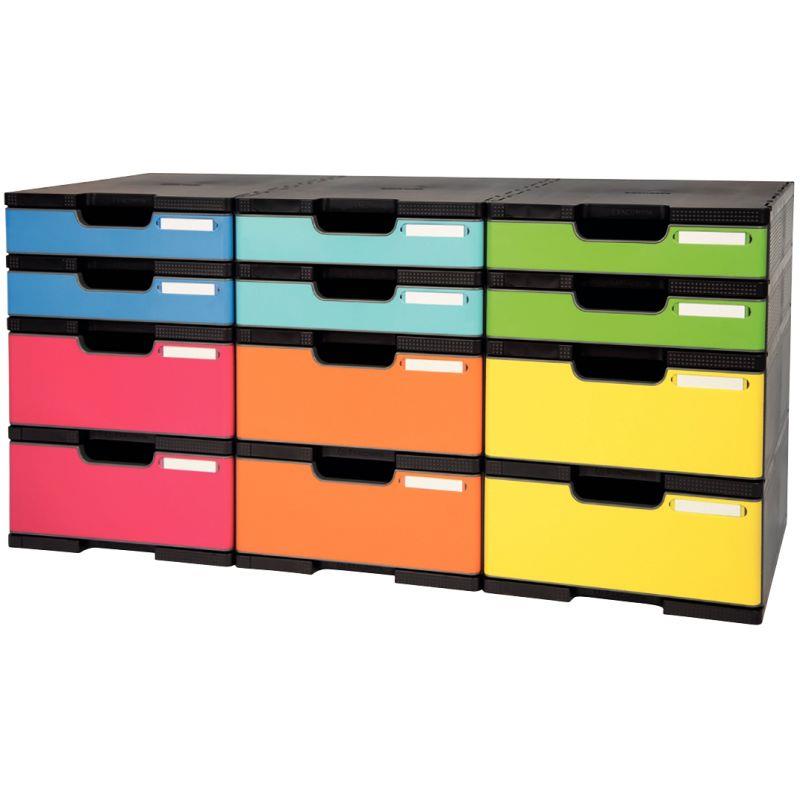 Image de  Module 12 cases MODULOC noir/arlequin 
