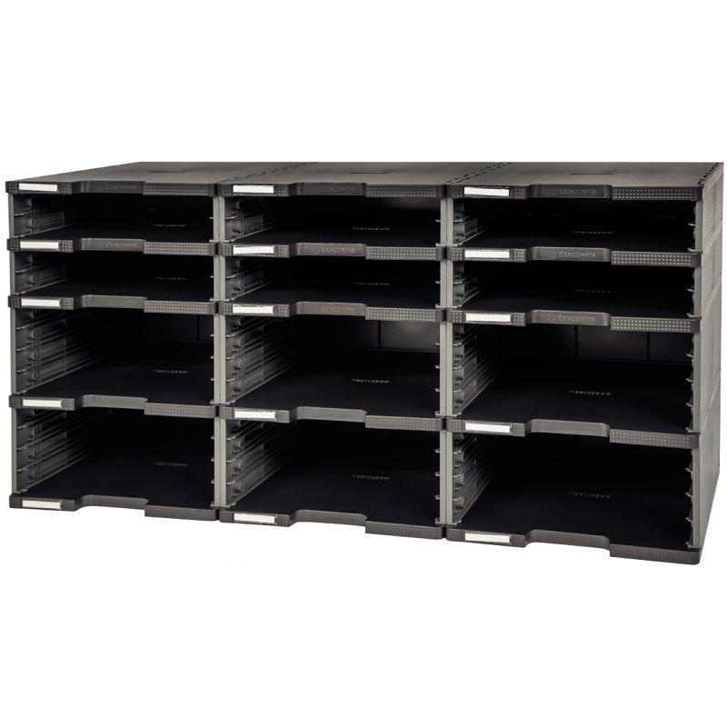 Image de  Module 12 cases MODULOC vide gris foncé 
