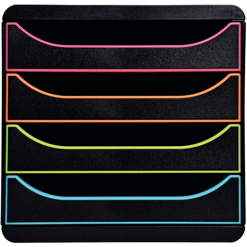 Image de  Module 4 tiroirs BIGBOX noir/arlequin 