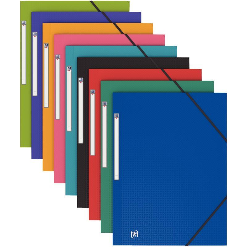Image de  Paquet de 10 chemises 3 rabats à élastiques MEMPHIS en polypropylène opaque, coloris assortis 