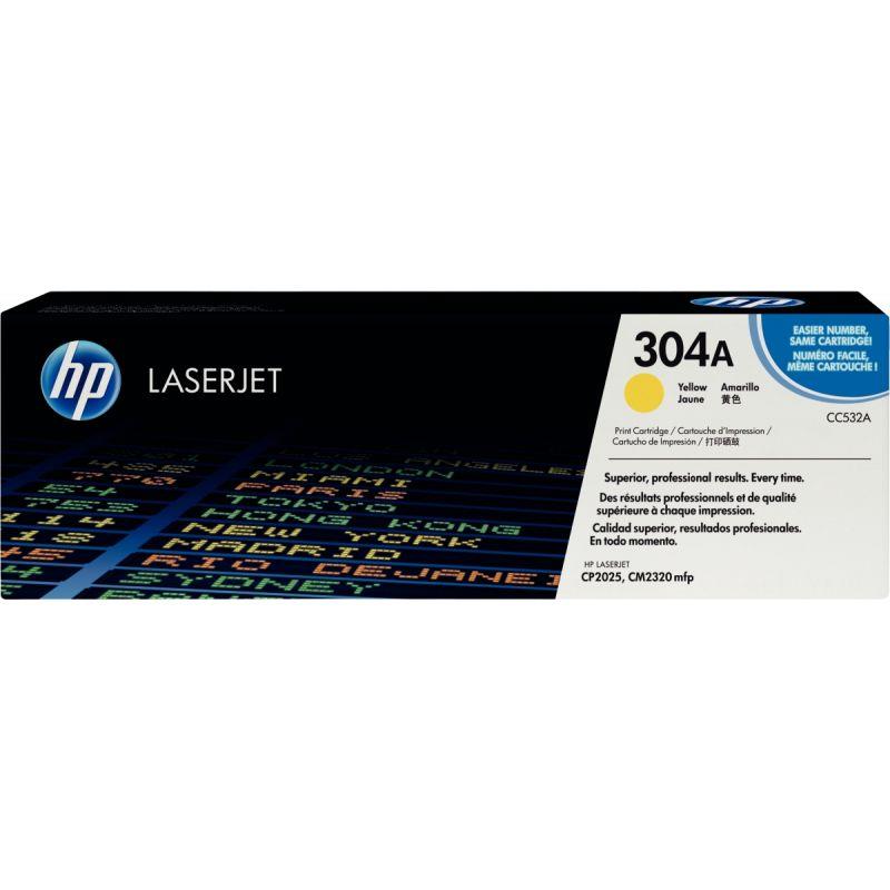 Image de  HP 304A toner jaune authentique (CC532A) 