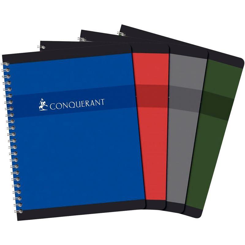 Image de  Cahier à reliure intégrale 100 pages CONQUERANT, format A4, quadrillé 5x5, papier 70g 
