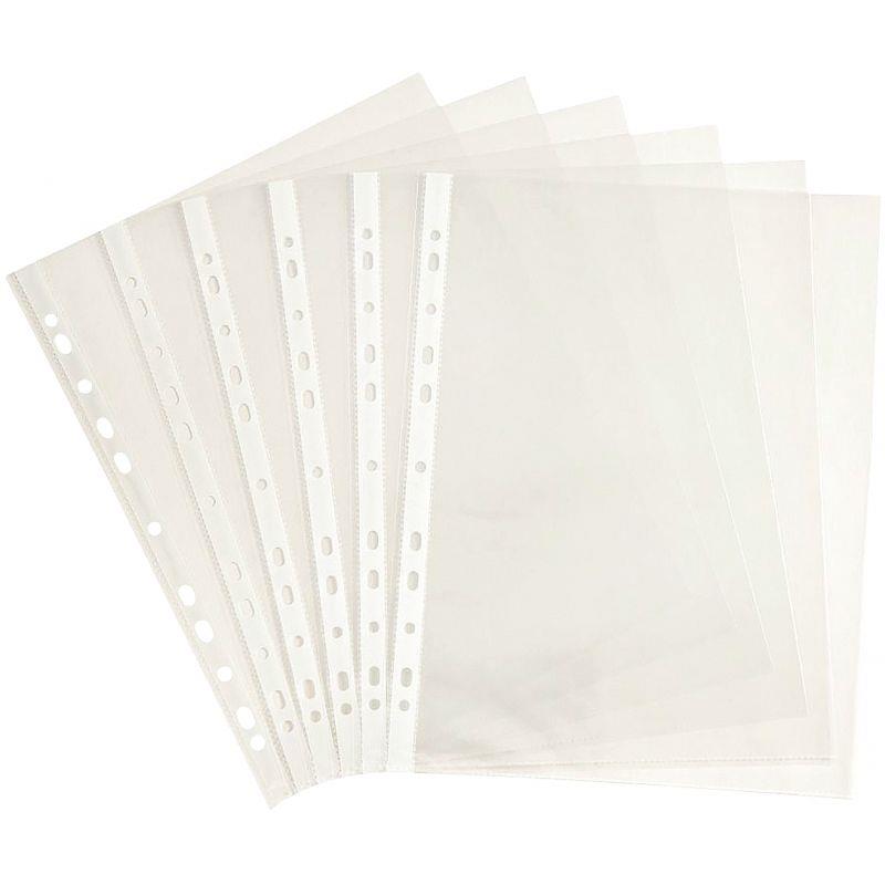 Image de  Sachet de 100 pochettes perforées en polypropylène grainé 5/100ème 