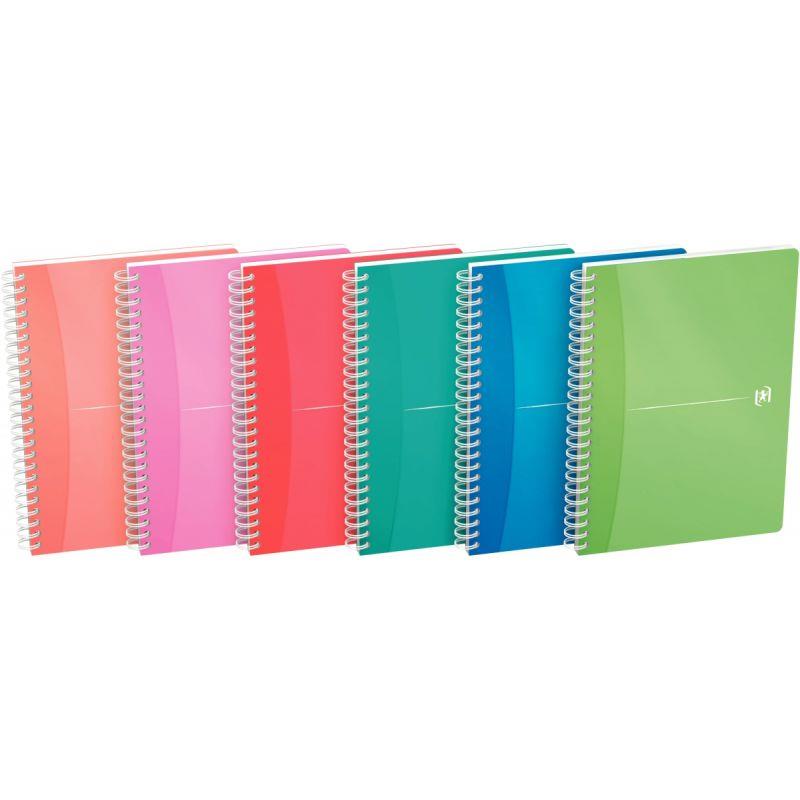 Image de  Cahier à reliure intégrale 180 pages MY COLOURS format A5, quadrillé 5x5, couverture polypropylène 